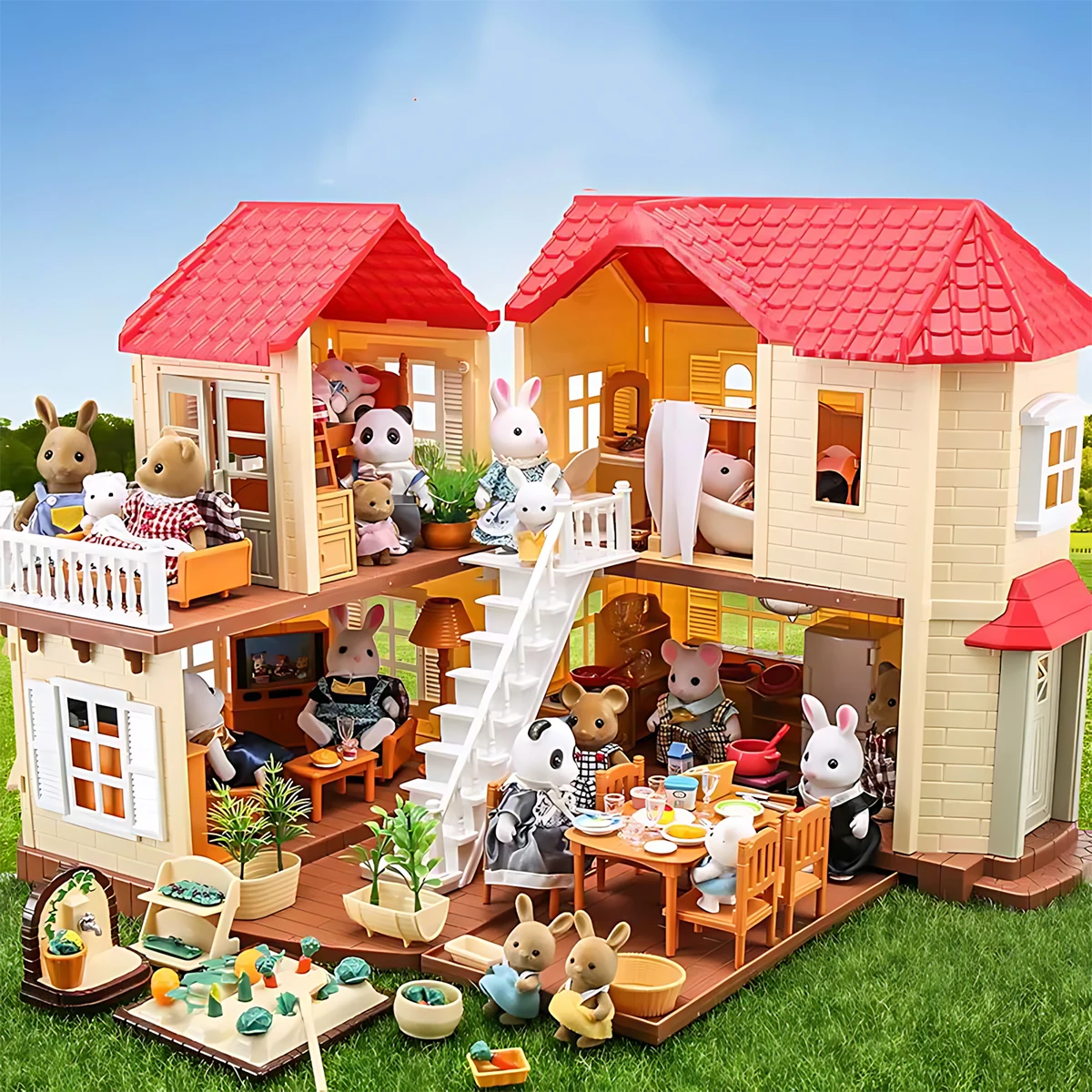 Model Kitchen Set - أثاث مصغر بمقياس 1:12 لبيت الدمى،